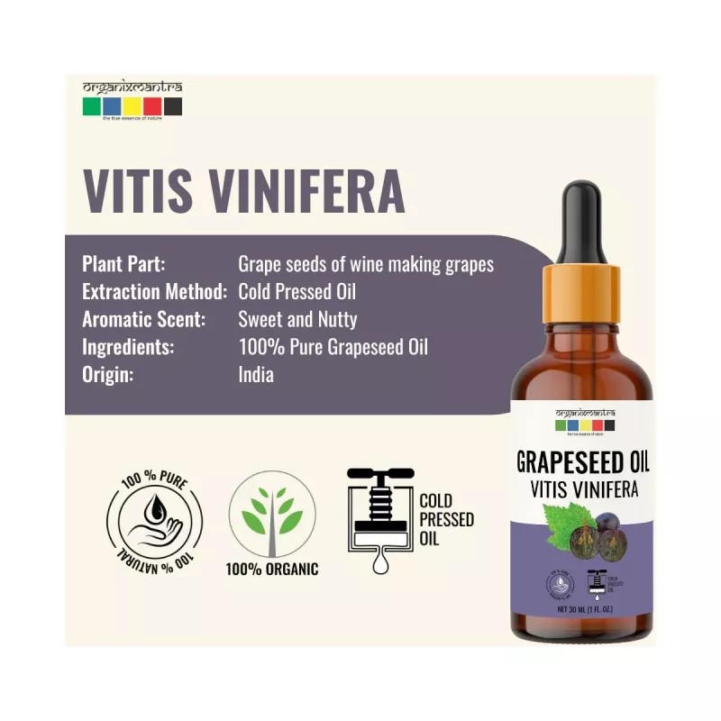 Organix Mantra Grapeseed Oil (30ml, Pack of 2)