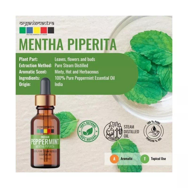 Organix Mantra Indian Peppermint Essential Oil (15ml)