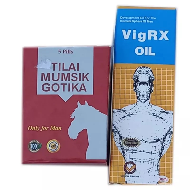 Girik Tilai Mumsik Gotika Pills + Vigrx Oil (5 Pills + 30ml Oil) (1Pack)