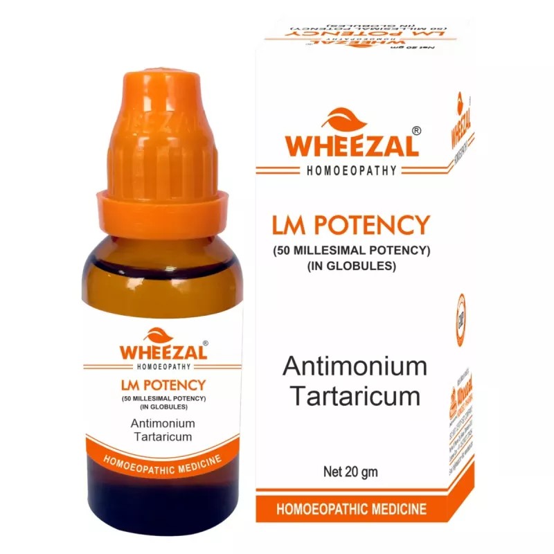 Wheezal Antimonium Tartaricum LM 0/25 (20g)