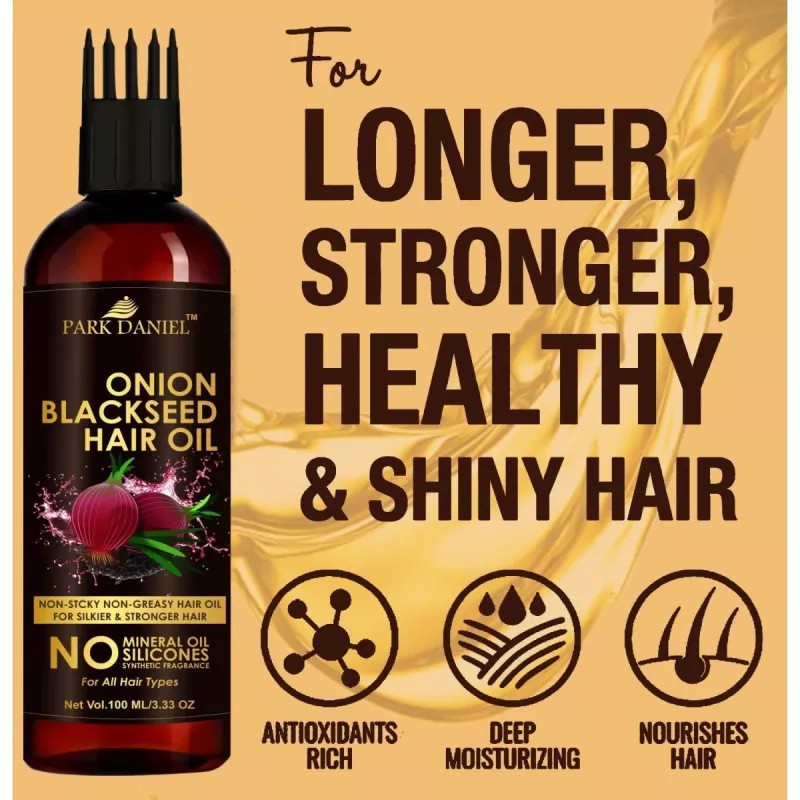 Park Daniel Onion Blackseed Hair Oil (100ml, Pack of 3)