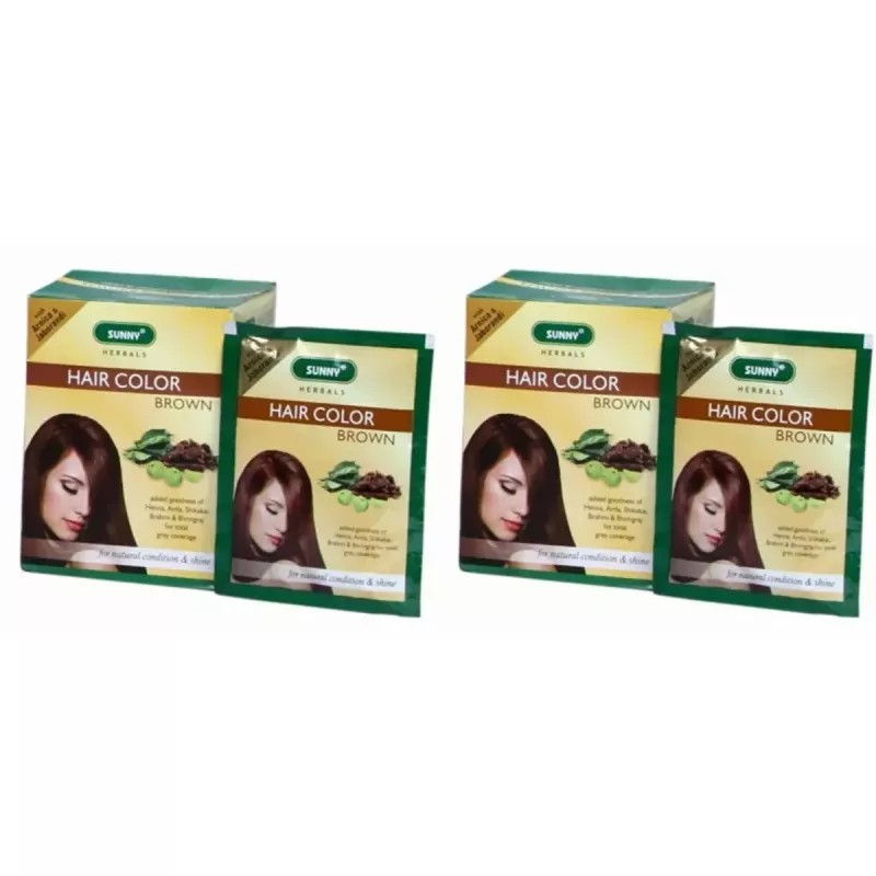 Bakson Sunny Hair Color (Light Brown) (20g, Pack of 10)