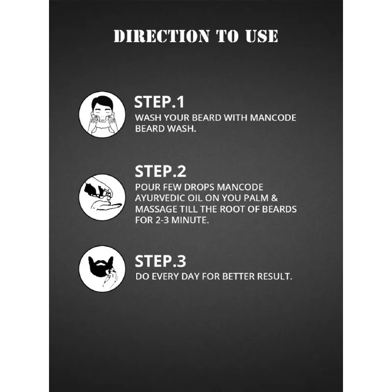 Mancode Ayurvedic Beard Growth Oil For Men (50ml)