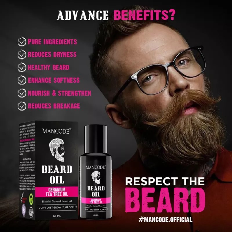 Mancode Beard Oil Germanium & Tea Tree (60ml)