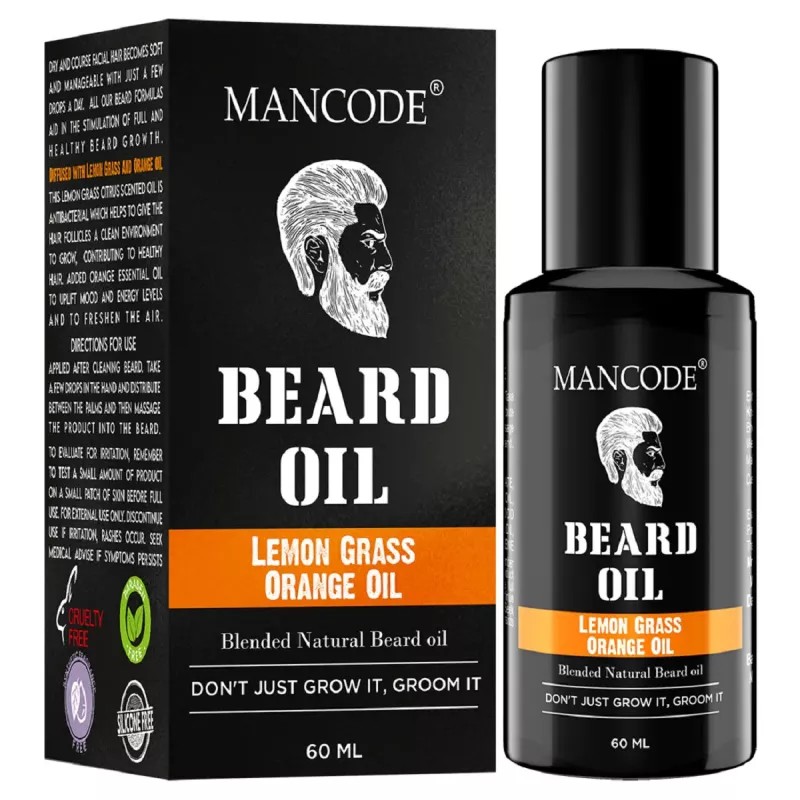 Mancode Beard Oil Lemon Grass & Orange Oil (60ml)