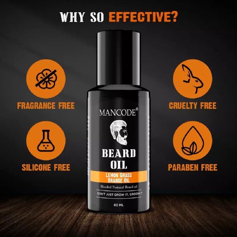 Mancode Beard Oil Lemon Grass & Orange Oil (60ml)
