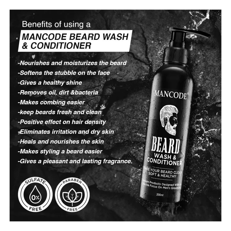 Mancode Beard Wash & Conditioner (200ml)