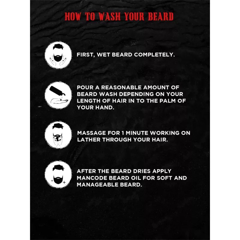 Mancode Original Beard Wash Blended With Natural Essential Oil For Men (100ml)