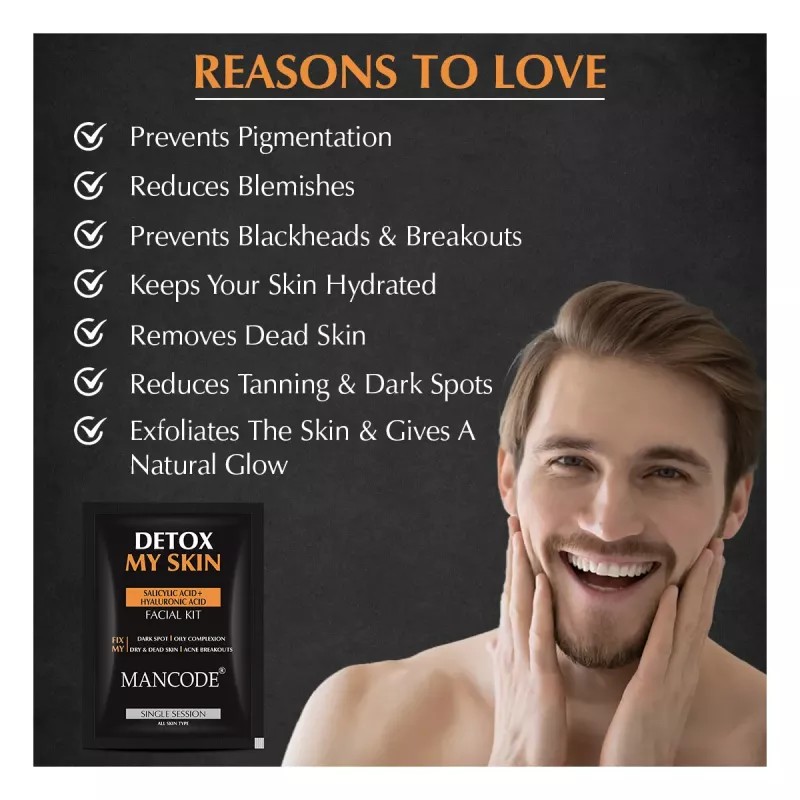 Mancode Detox My Skin Facial Kit For Men (58g)