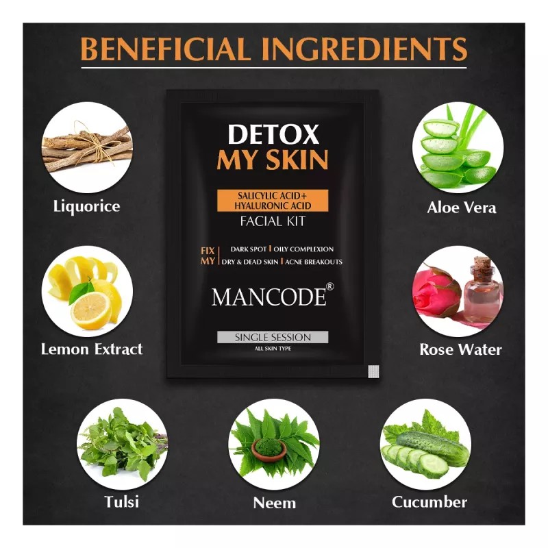 Mancode Detox My Skin Facial Kit For Men (58g)
