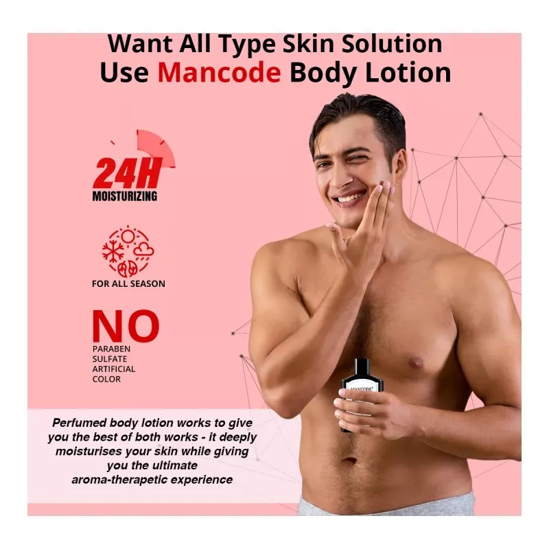 Mancode Intense Perfumed Body Lotion With Cocoa Butter For Men (200ml)