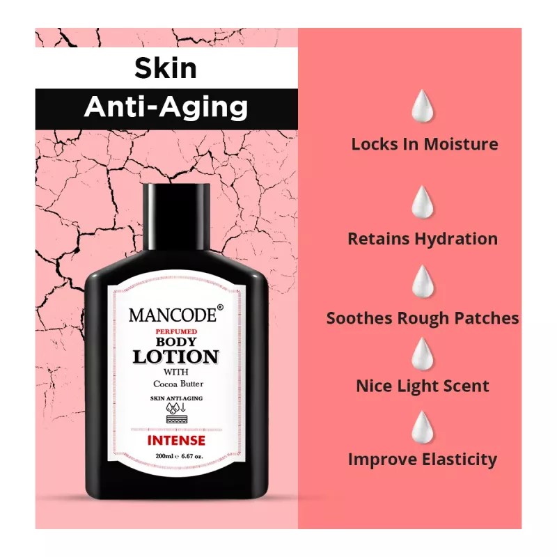Mancode Intense Perfumed Body Lotion With Cocoa Butter For Men (200ml)