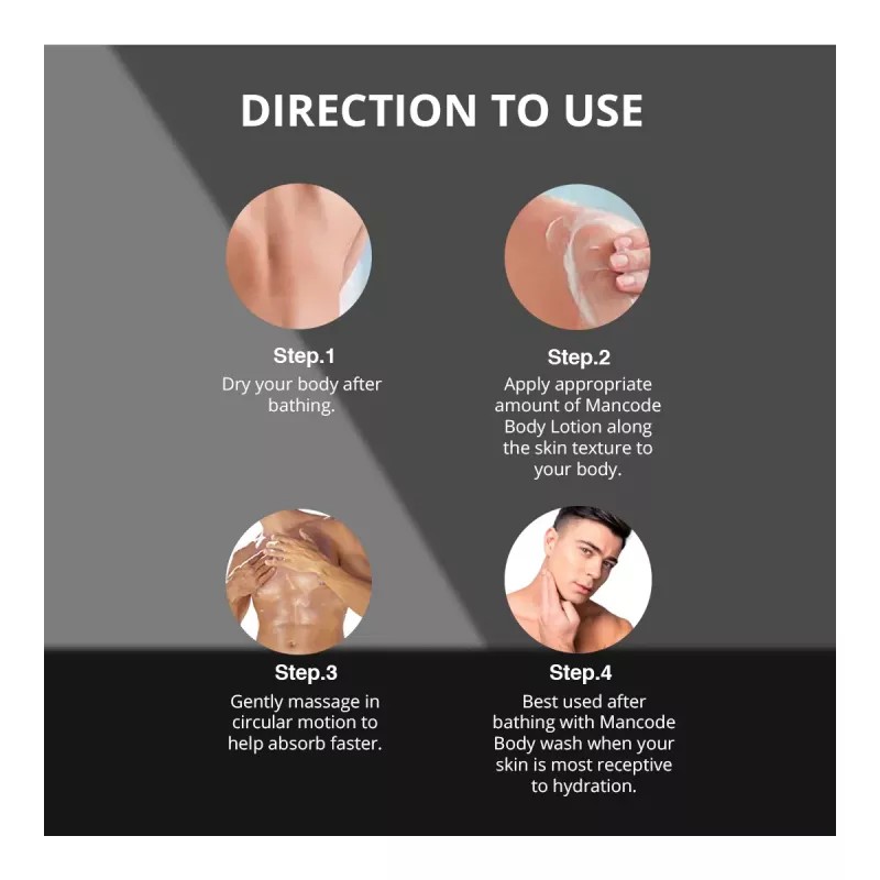 Mancode Intense Perfumed Body Lotion With Cocoa Butter For Men (200ml)