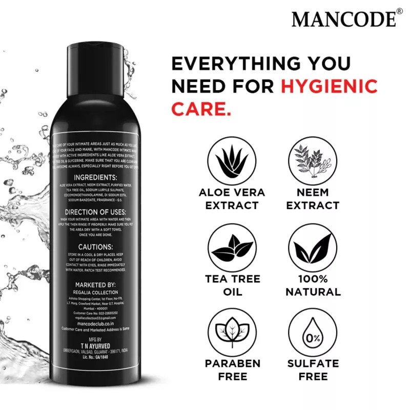 Mancode Men'S Intimate Wash (100ml)