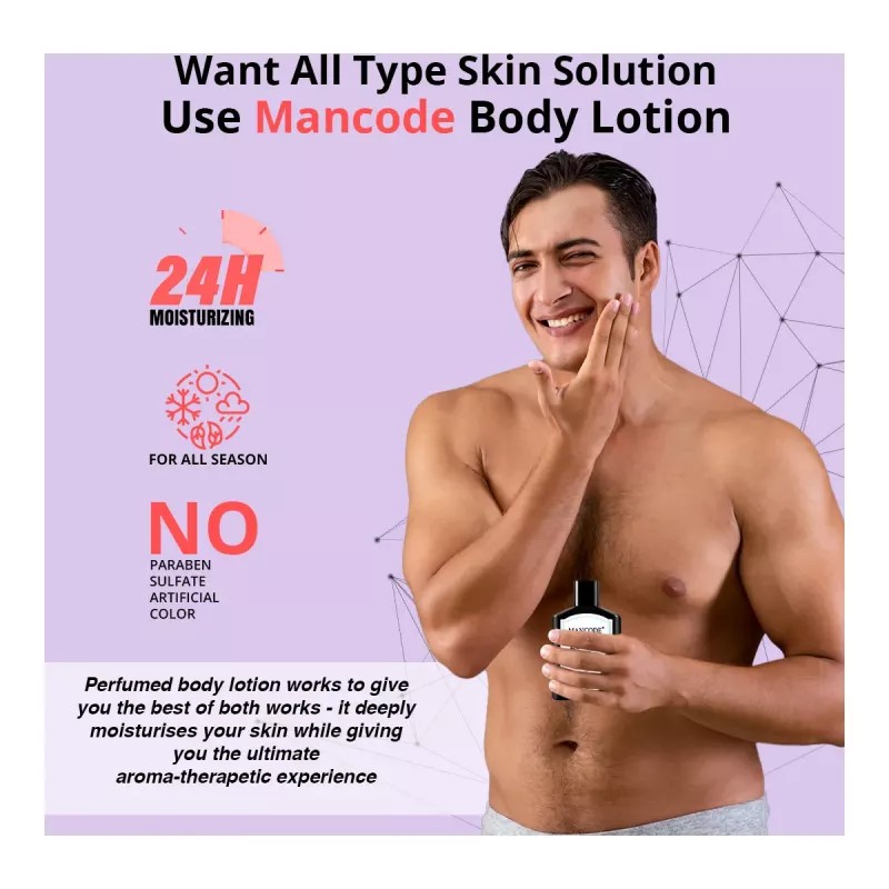 Mancode Luxure Perfumed Body Lotion With Hyaluronic Acid For Men (200ml)