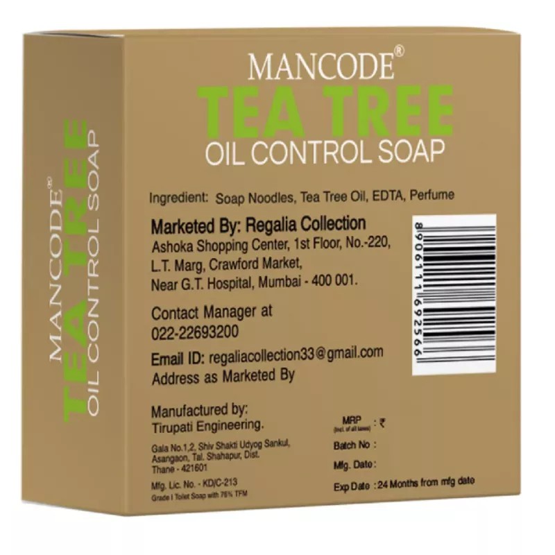 Mancode Oil Control Tea Tree Soap (125g)