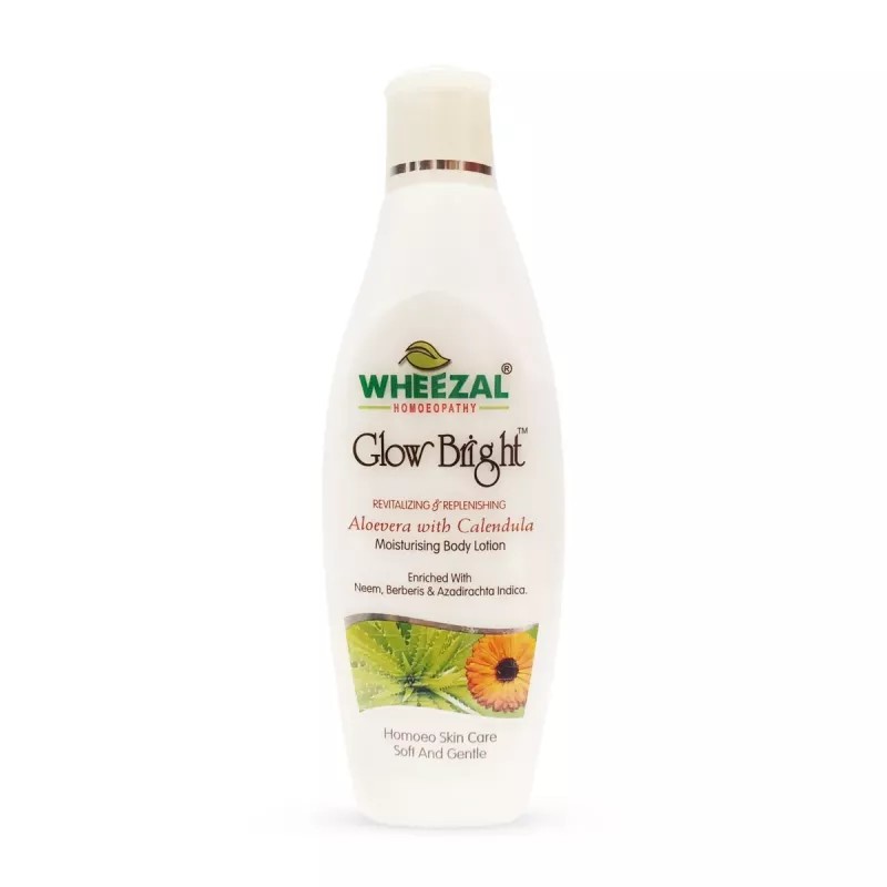 Wheezal Glow Bright Moisturising Body Lotion With Calendula & Aloevera (200ml)