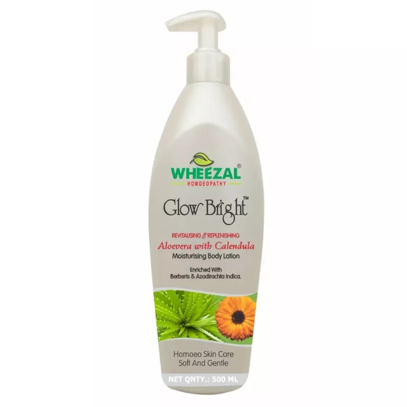 Wheezal Glow Bright Moisturising Body Lotion With Calendula & Aloevera (500ml)