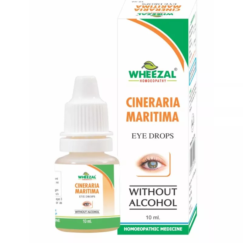 Wheezal Cineraria Maritima Eye Drops (Alcohol Free) (10ml)