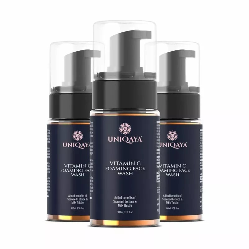 Uniqaya Vitamin C Foaming Face Wash (100ml, Pack of 3)