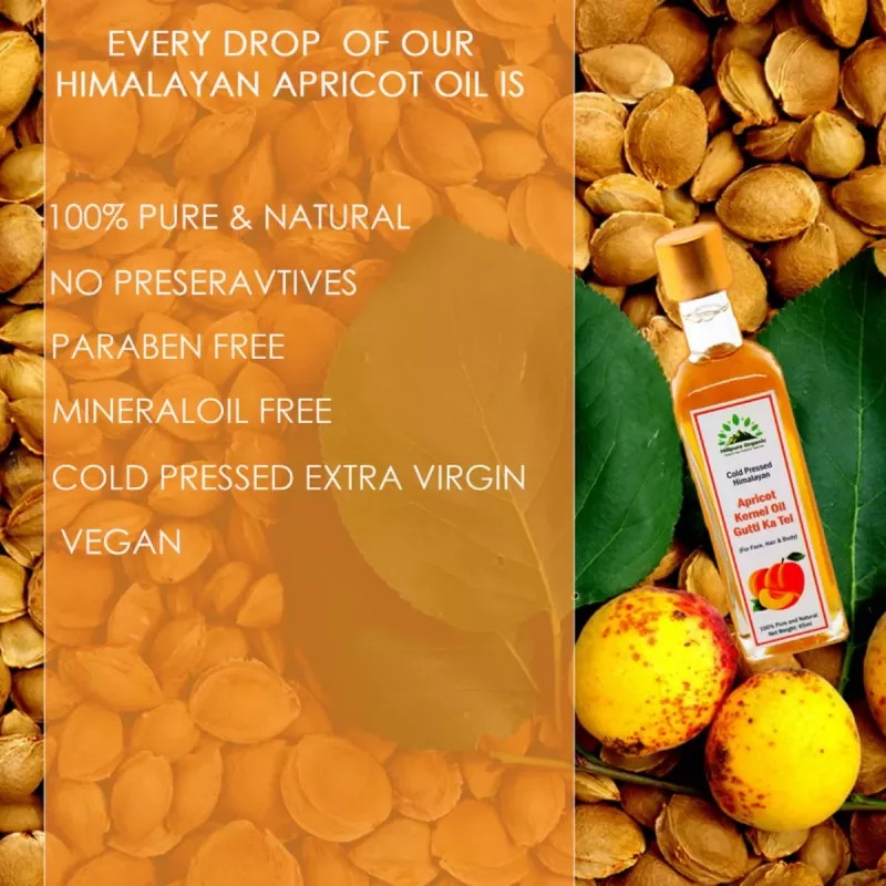 Hillpure Organic Apricot Kernel Oil Gutti Ka Tel (65ml)