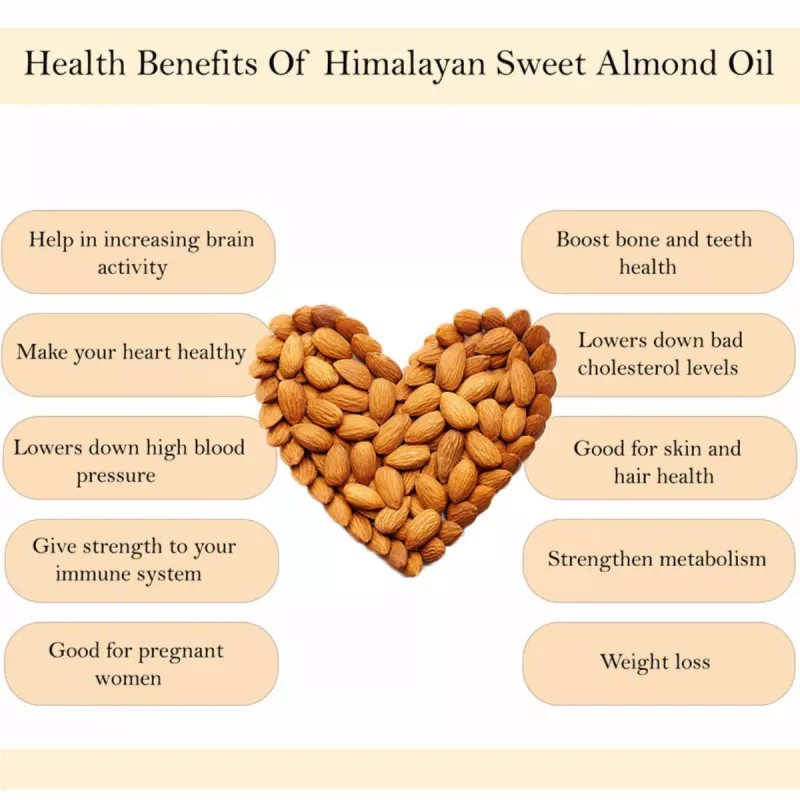 Hillpure Organic Sweet Almond Oil (65ml)
