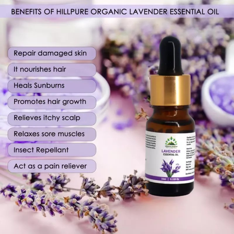 Hillpure Organic Lavender Essential Oil (10ml)