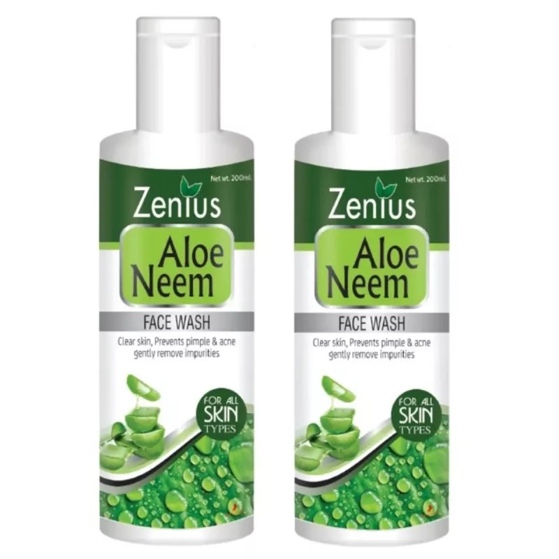 Zenius India Aloe Neem Facewash (200ml, Pack of 2)
