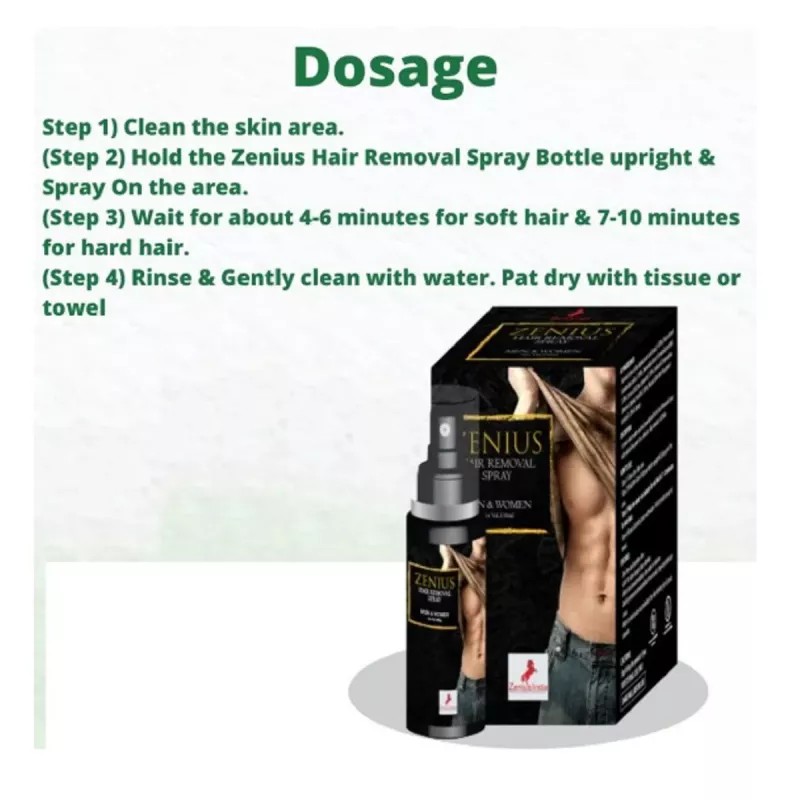 Zenius India Hair Removal Spray (100ml, Pack of 3)