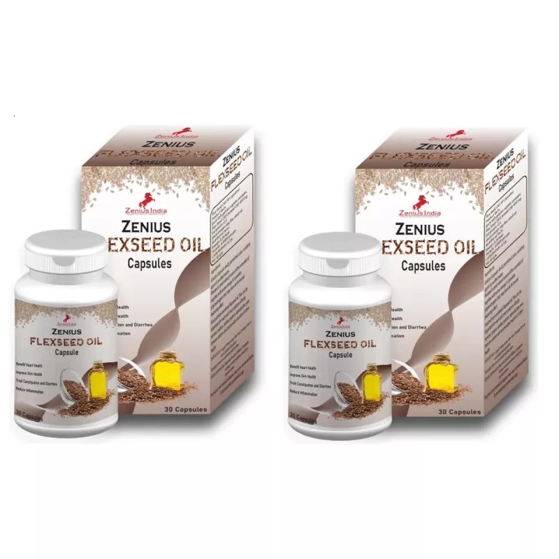 Zenius India Flaxseed Oil Capsules (30cap, Pack of 2)