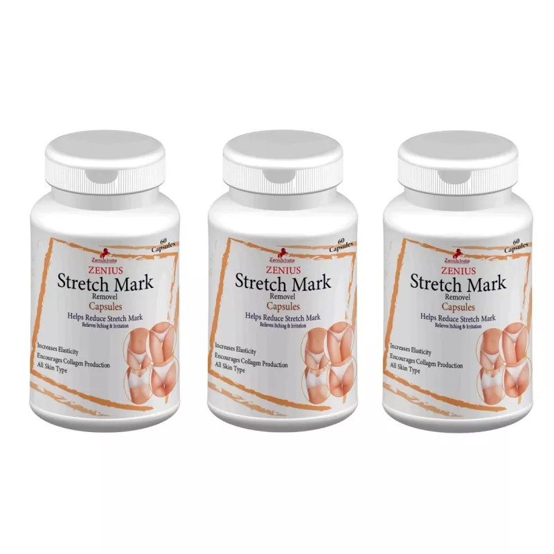 Zenius India Stretch Mark Removal Capsules (60cap, Pack of 3)
