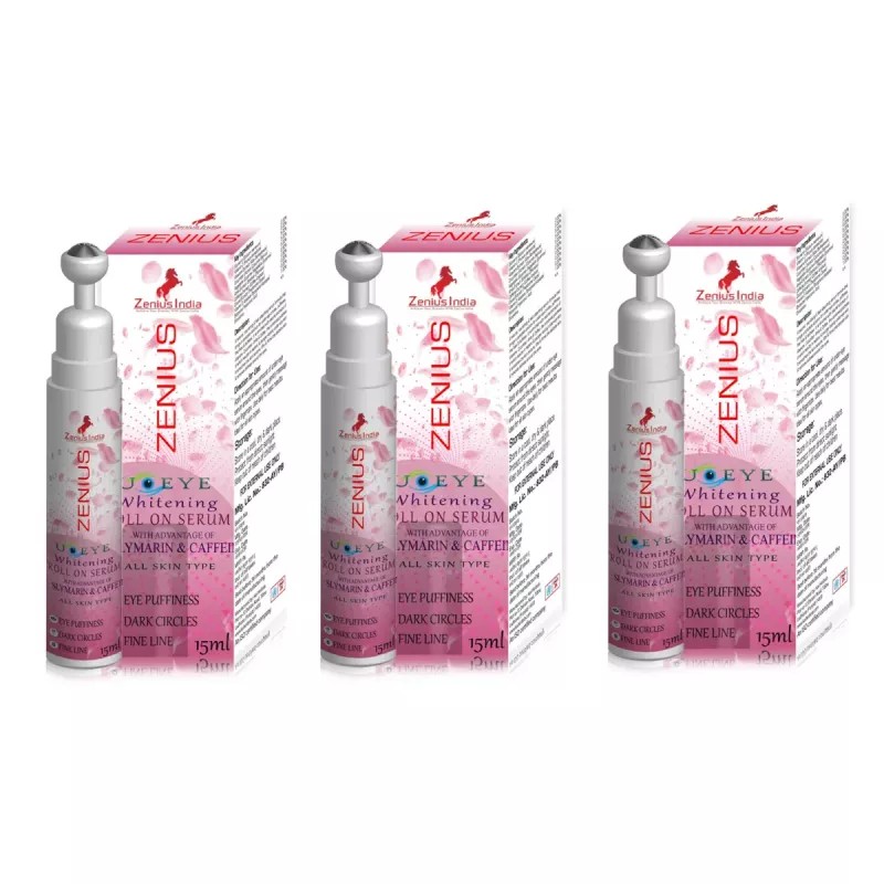 Zenius India U Eye Whitening Roll On Serum (15ml, Pack of 3)