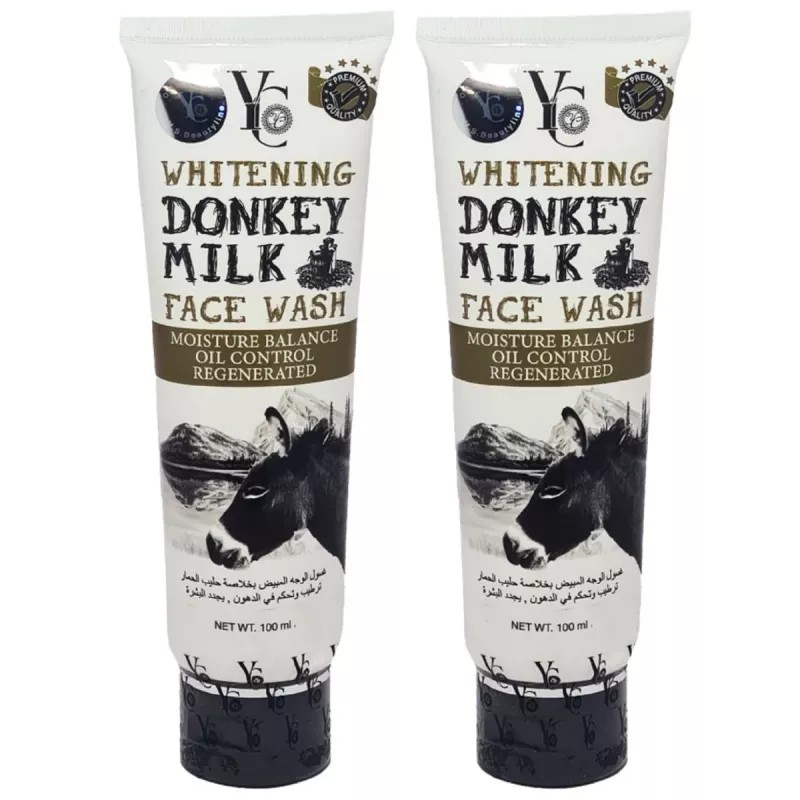 YC Whitening Donkey Milk Face Wash (100ml, Pack of 2)
