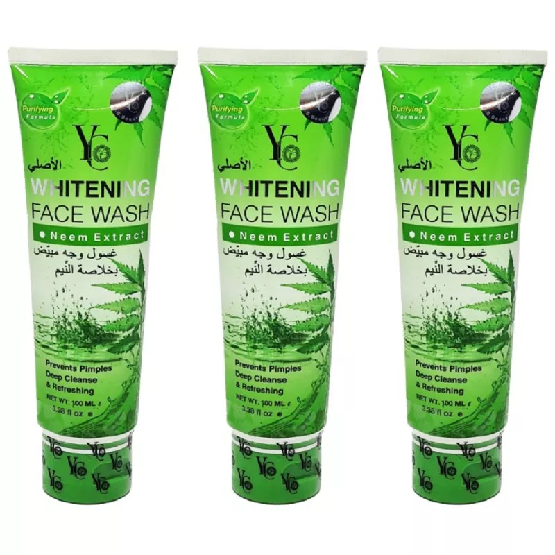 YC Whitening Neem Extract Face Wash (100ml, Pack of 3)