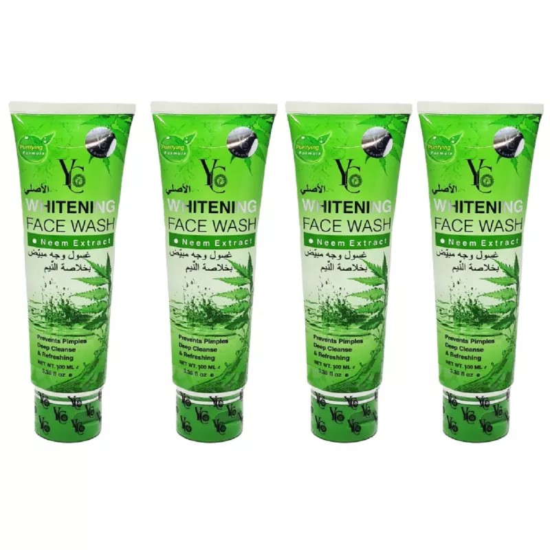 YC Whitening Neem Extract Face Wash (100ml, Pack of 4)