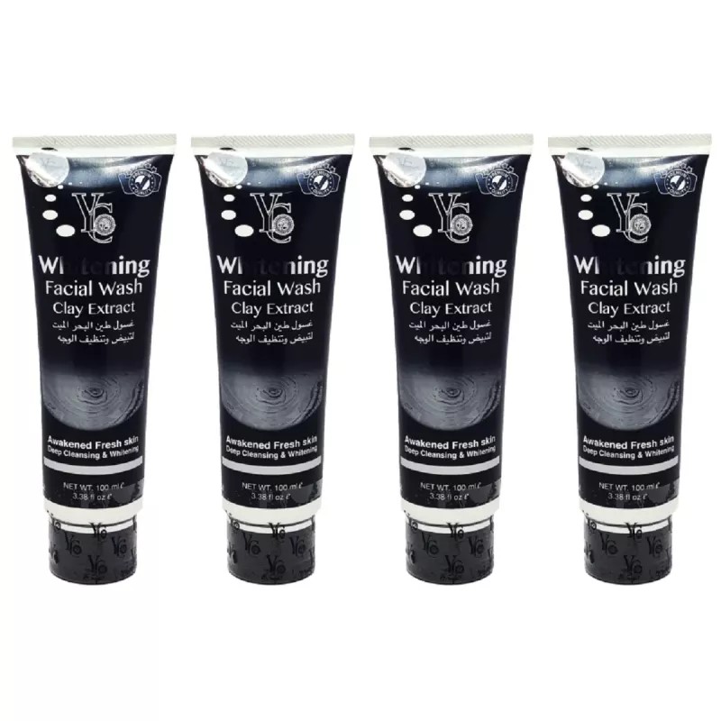 YC Whitening Clay Extract Face Wash (100ml, Pack of 4)