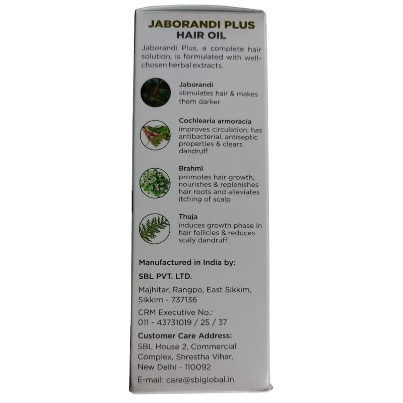 SBL Jaborandi Plus Mineral Oil Free Hair Oil (100ml)