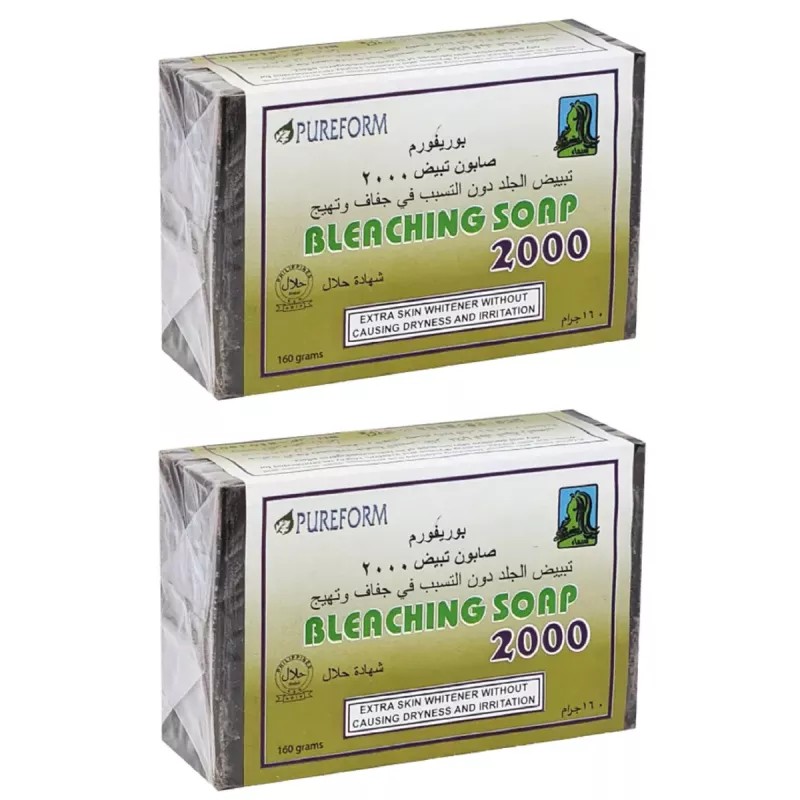 Pureform Bleaching Skin Whitener 2000 Soap (160g, Pack of 2)