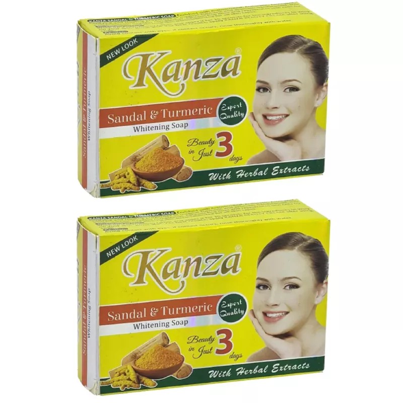 Kanza Sandal & Turmeric Whitening Soap (90g, Pack of 2)