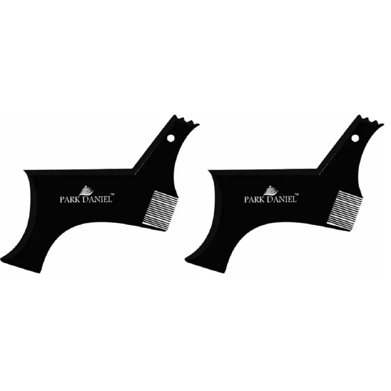 Park Daniel Boomerang Beard Line Beard Shaper Comb (1pcs, Pack of 2)