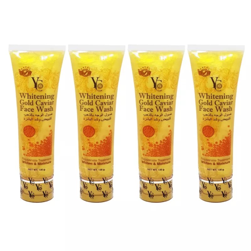 YC Whitening Gold Caviar Face Wash (100g, Pack of 4)