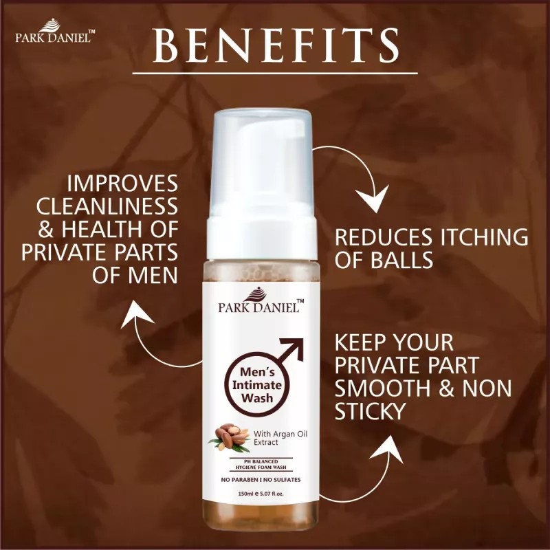 Park Daniel Men'S Intimate Wash With Argan Oil Extract (150ml, Pack of 4)