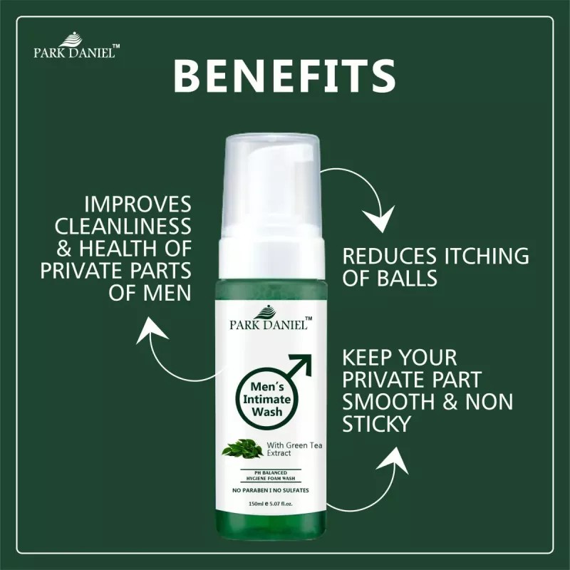 Park Daniel Men'S Intimate Wash With Green Tea Extract (150ml, Pack of 3)