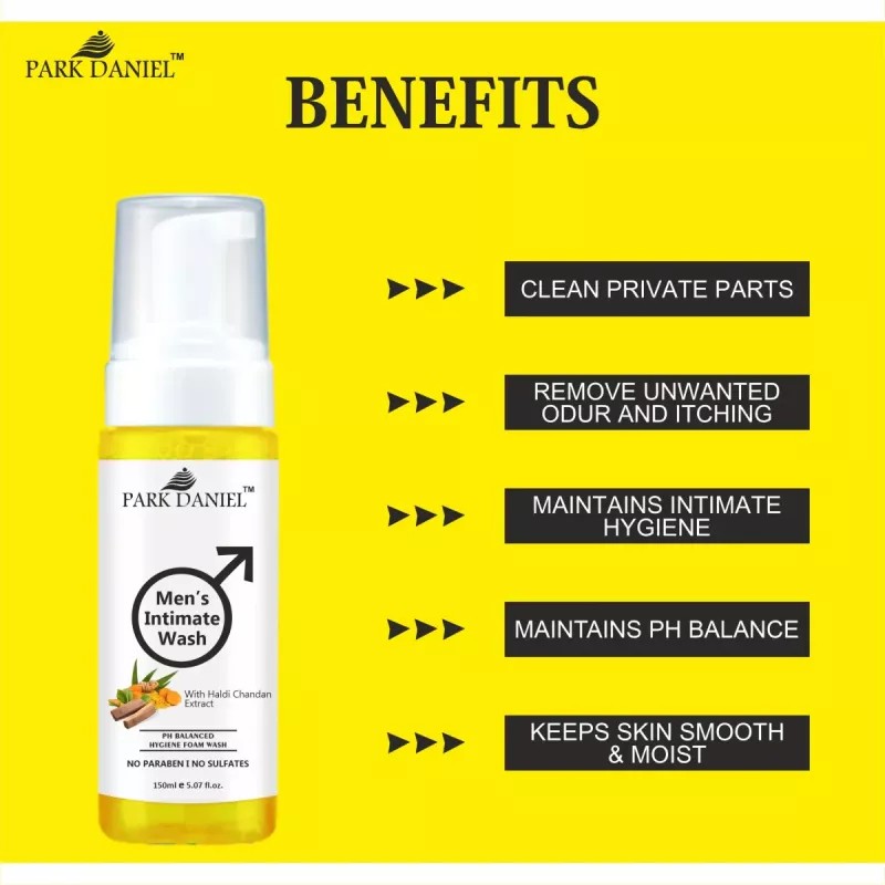 Park Daniel Men'S Intimate Wash With Haldi Chandan Extract (150ml)
