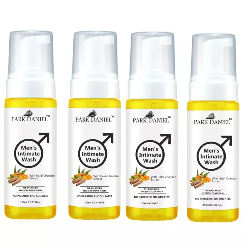 Park Daniel Men'S Intimate Wash With Haldi Chandan Extract (150ml, Pack of 4)
