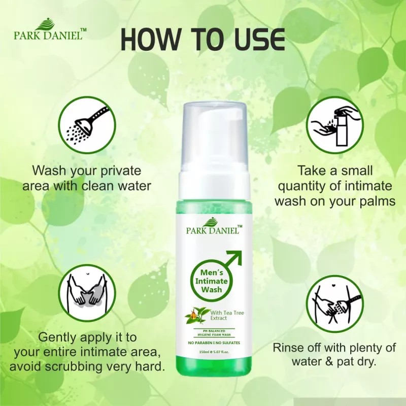 Park Daniel Men'S Intimate Wash With Tea Tree Extract (150ml, Pack of 2)