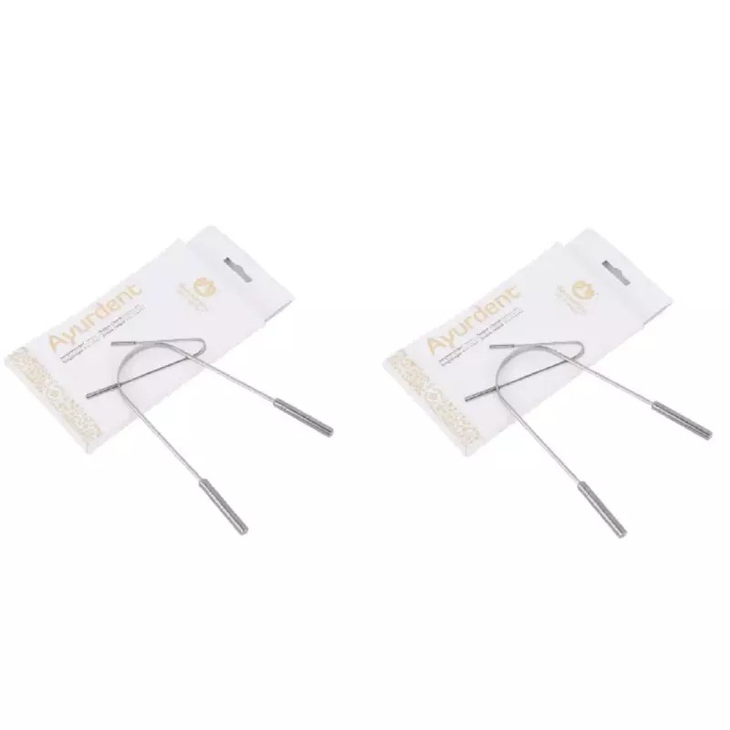 Maharishi Ayurveda Ayurdent Tongue Cleaner Premium Stainless Steel (1pcs, Pack of 2)