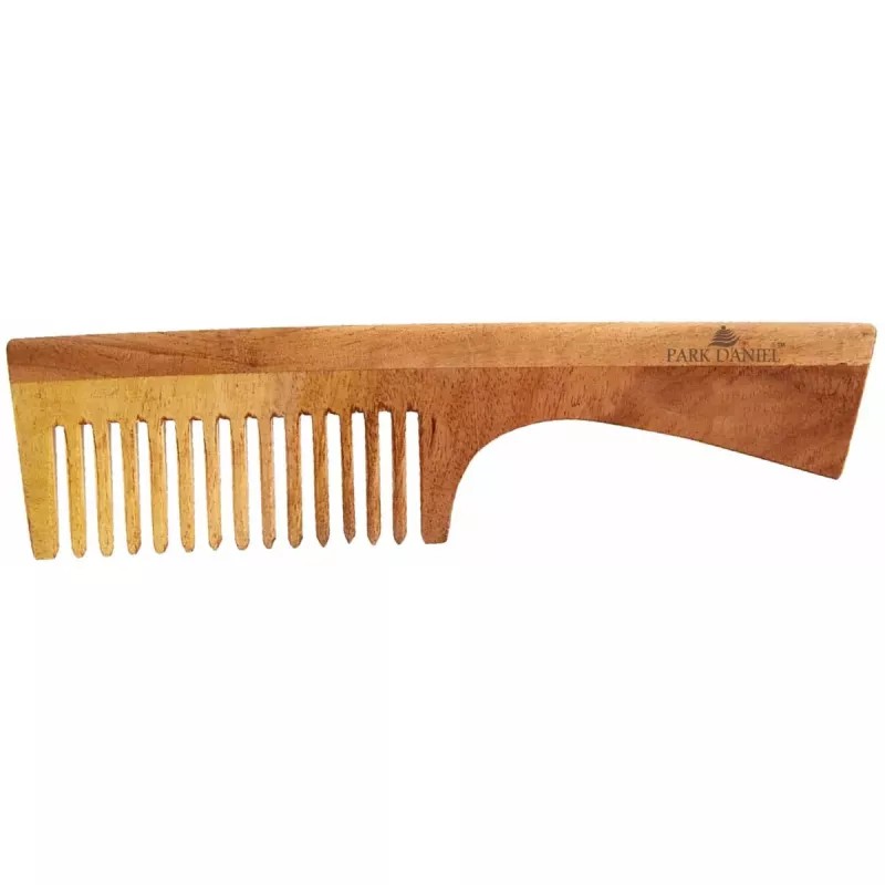 Park Daniel Natural & Ecofriendly Handmade Neem Wooden Dressing Handle Comb (1pcs)