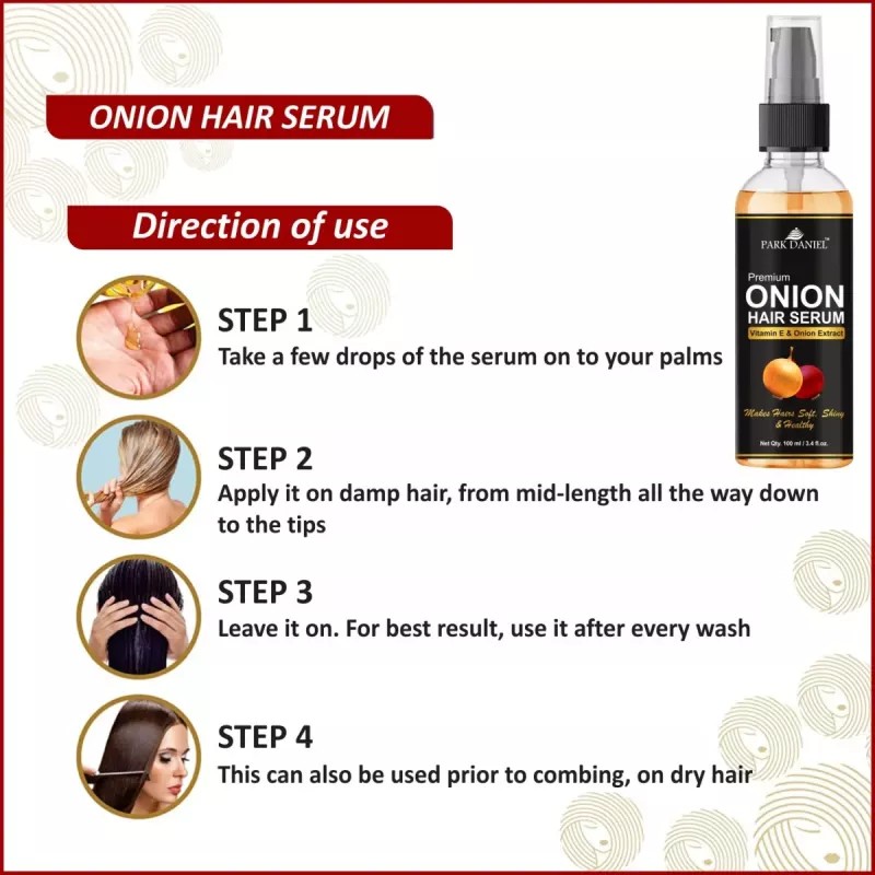 Park Daniel Premium Onion Hair Serum (100ml, Pack of 3)
