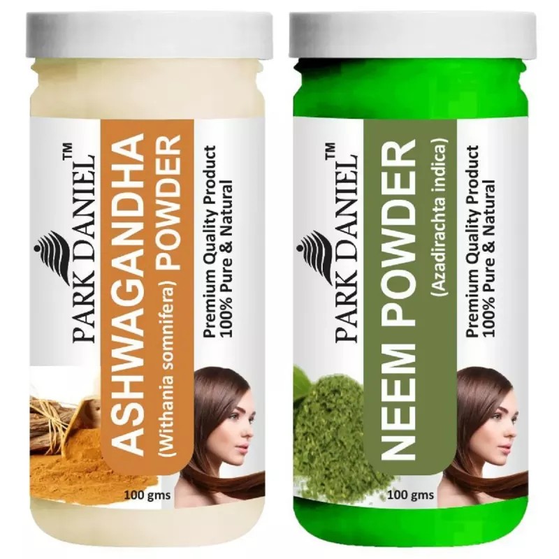 Park Daniel Ashwagandha + Neem Powder Combo (100g Each) (1Pack)